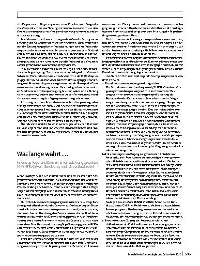 Vorschauseite 2: Mitteilungen des BV Geriatrie
