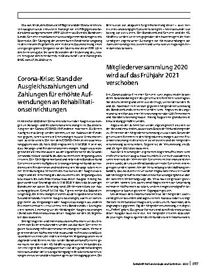 Vorschauseite 4: Mitteilungen des BV Geriatrie