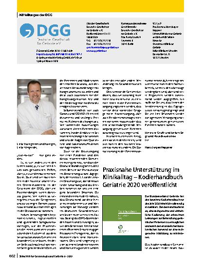 Vorschauseite 1: Mitteilungen der DGG