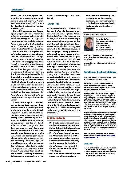 Vorschauseite 6: Digitale Transformation im stationären Altersbereich