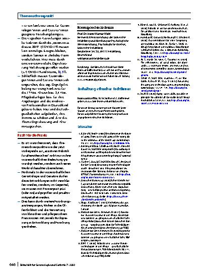 Vorschauseite 3: Gerontologie, Geriatrie und Robotikforschung