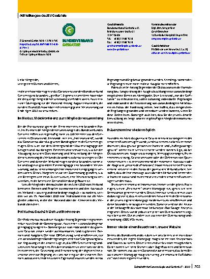 Vorschauseite 1: Mitteilungen des BV Geriatrie