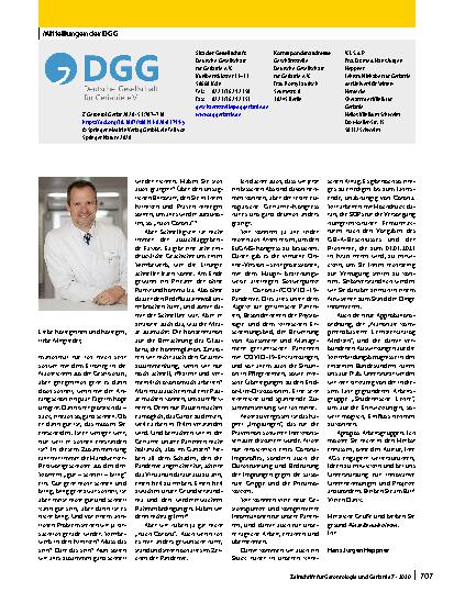 Vorschauseite 1: Mitteilungen der DGG