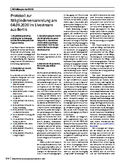 Vorschauseite 2: Mitteilungen der DGGG
