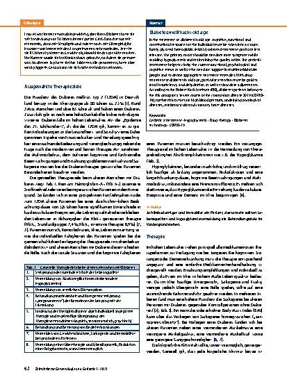 Vorschauseite 2: Diabetes mellitus im Alter