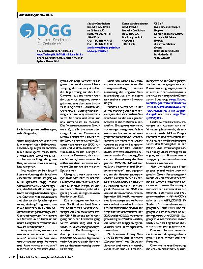 Vorschauseite 1: Mitteilungen der DGG