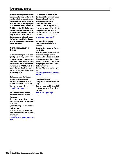 Vorschauseite 5: Mitteilungen der DGG