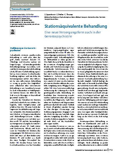 Vorschauseite 1: Stationsäquivalente Behandlung