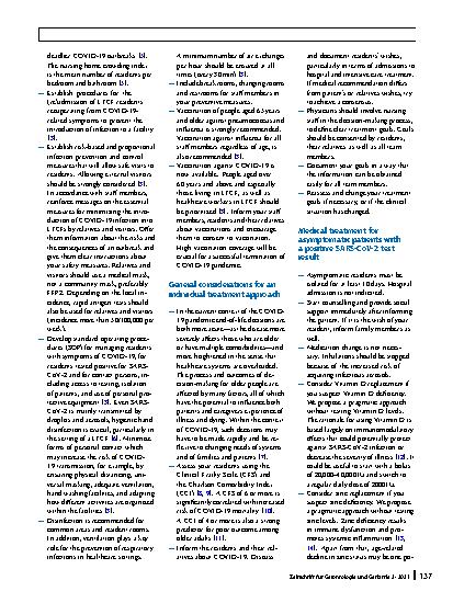 Vorschauseite 2: Recommendations for the management of COVID-19 pandemic in long-term care facilities