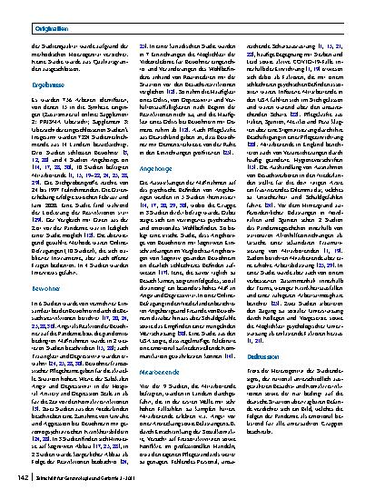 Vorschauseite 2: Psychosoziale Auswirkungen der Pandemie auf Pflegekräfte und Bewohner von Pflegeheimen sowie deren Angehörige – Ein systematisches Review