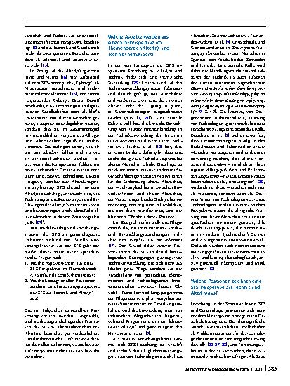Vorschauseite 2: Socio-Gerontechnology – ein Forschungsprogramm zu Technik und Alter(n) an der Schnittstelle von Gerontologie und Science-and-Technology Studies