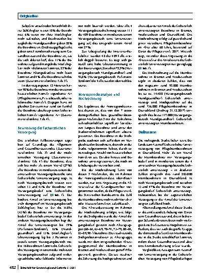 Vorschauseite 4: Fachärztliche Unterversorgung bei Heimbewohnern – Prävalenzstudie und Hochrechnung