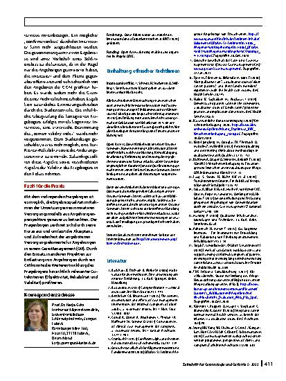 Vorschauseite 6: Ein Case-Management-Fragebogen für Angehörige geriatrischer Patienten