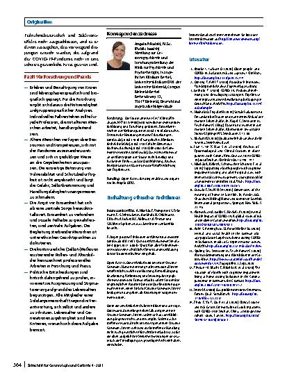 Vorschauseite 6: „Das muss man so nehmen. “ Eine Studie zum subjektiven Erleben der Coronapandemie älterer hilfeund pflegebedürftiger Menschen in der Häuslichkeit