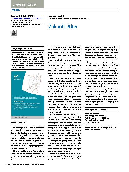 Vorschauseite 1: Zukunft. Alter
