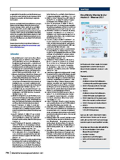 Vorschauseite 6: Gewichtsverluste und Mangelernährungsrisiko bei geriatrischen PatientInnen