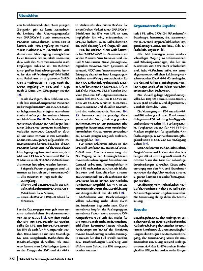 Vorschauseite 2: Langzeitpflegeeinrichtungen in der COVID-19-Pandemie