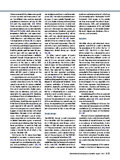 Vorschauseite 2: Elder abuse in the oldest old: prevalence, risk factors and consequences