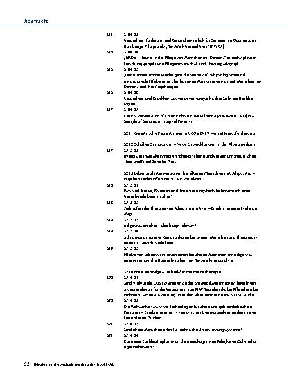 Vorschauseite 2: Abstracts des 33. Jahreskongresses der Deutschen Gesellschaft für Geriatrie