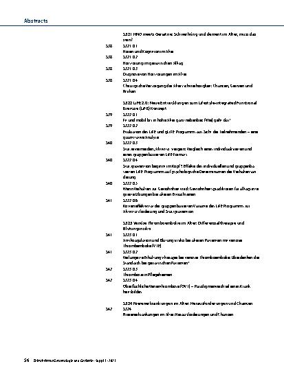 Vorschauseite 6: Abstracts des 33. Jahreskongresses der Deutschen Gesellschaft für Geriatrie