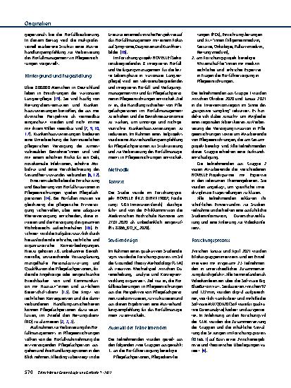Vorschauseite 2: Strukturierung des Notfallmanagements in Pflegeheimen: Ergebnisse interprofessioneller Fokusgruppeninterviews