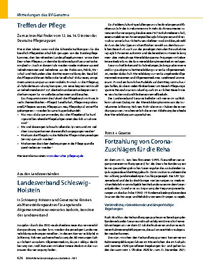Vorschauseite 3: Mitteilungen des BV Geriatrie