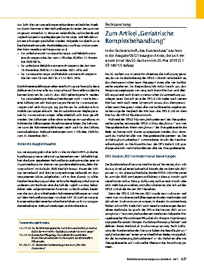 Vorschauseite 4: Mitteilungen des BV Geriatrie