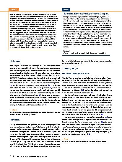 Vorschauseite 2: Diagnostisches und therapeutisches Vorgehen bei Sarkopenie