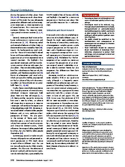 Vorschauseite 6: Stereotypes about very old people and perceived societal appreciation in very old age