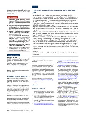 Vorschauseite 5: Telemedizin in der mobilen geriatrischen Rehabilitation