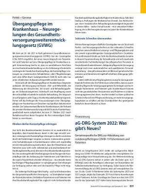 Vorschauseite 3: Mitteilungen des BV Geriatrie