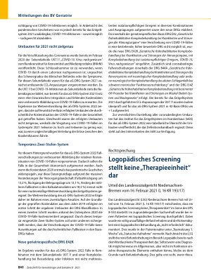 Vorschauseite 4: Mitteilungen des BV Geriatrie