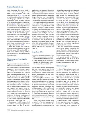 Vorschauseite 2: Health services in older psoriasis patients before and after nursing home admission