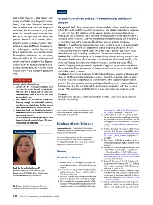 Vorschauseite 6: Interprofessionelle Teambildung – ein hochschulübergreifendes Qualifizierungsprogramm