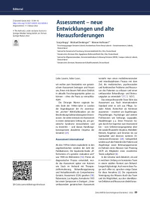 Vorschauseite 1: Assessment – neue Entwicklungen und alte Herausforderungen