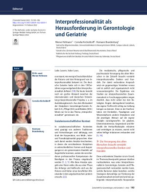 Vorschauseite 1: Interprofessionalität als Herausforderung in Gerontologie und Geriatrie