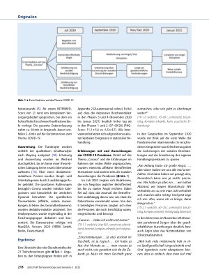 Vorschauseite 3: Erfahrungen älterer, multimorbider Menschen in der COVID-19-Pandemie: eine qualitative Studie