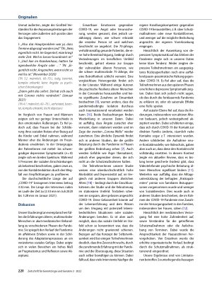 Vorschauseite 5: Erfahrungen älterer, multimorbider Menschen in der COVID-19-Pandemie: eine qualitative Studie