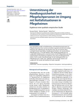 Vorschauseite 1: Unterstützung der Handlungssicherheit von Pflegefachpersonen im Umgang mit Notfallsituationen in Pflegeheimen