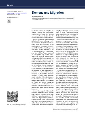 Vorschauseite 1: Demenz und Migration