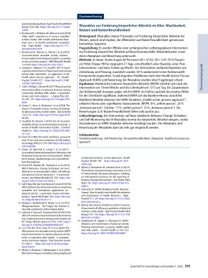 Vorschauseite 6: Using wearables to promote physical activity in old age