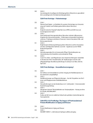 Vorschauseite 6: Abstracts des Gerontologie und Geriatrie Kongresses 2022 „Altern im Spannungsfeld von Resilienz und Vulnerabilität“