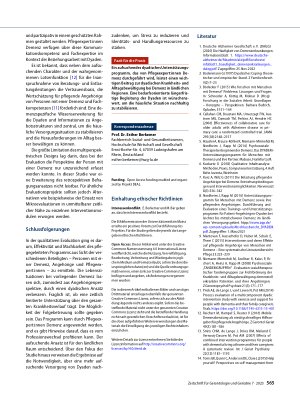 Vorschauseite 5: Aufsuchendes dyadisches Unterstützungsprogramm für Personen mit Demenz und Angehörige durch Pflegeexpert:innen Demenz: qualitative Ergebnisse einer Pilotstudie im ländlichen Raum