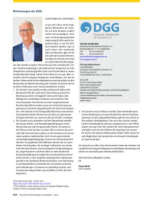 Vorschauseite 1: Mitteilungen der DGG
