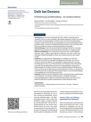 Vorschauseite 1: Delir bei Demenz