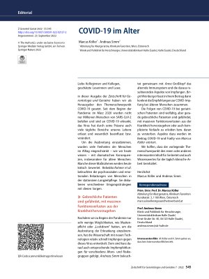 Vorschauseite 1: COVID-19 im Alter
