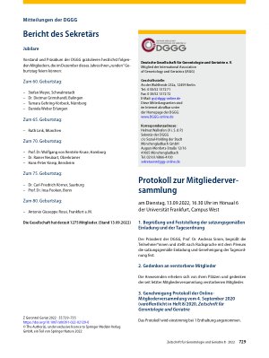 Vorschauseite 1: Mitteilungen der DGGG