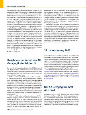 Vorschauseite 6: Mitteilungen der DGGG