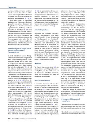 Vorschauseite 2: Mundgesundheit im Pflegeheim als interprofessionelle Aufgabe