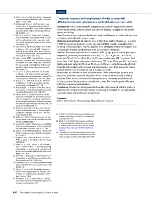 Vorschauseite 6: Therapieansprechen und Komplikationen von älteren Patienten mit ANCA(antineutrophile cytoplasmatische Antikörper)-assoziierten Vaskulitiden